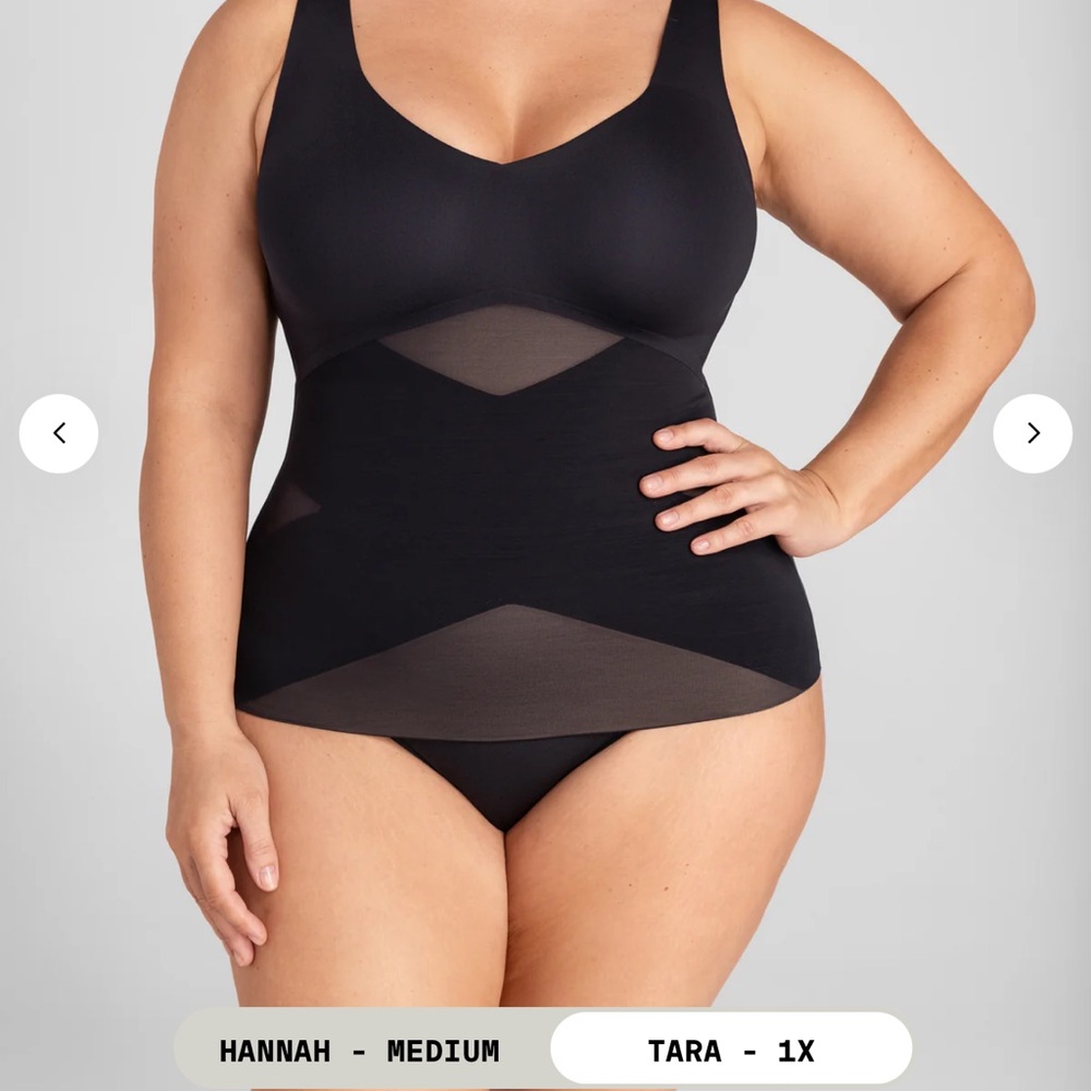 Honeylove Shapewear LiftWear Tank with Mesh Panels in Runway